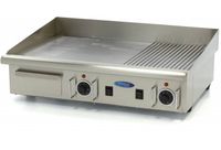 Maxima Grillplaat - Half Gegroefd - 73 cm - incl. Opvangbak - 400V - 09300080