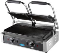 Maxima Contactgrill - Gegroefd - Dubbele Grillplaat - 2 X 22 cm - 09300435