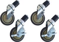 Maxima Wielen voor Werktafel - 2 met Rem - 4 Inch / 10.2 cm - 09300938