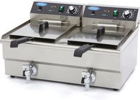 Maxima Frituurpan - 2x 16 L - 2 Manden - met Tapkraan - 09365011