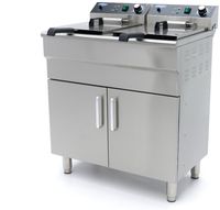 Maxima Frituurpan - 2 X 16 L - 2 Manden - met Tapkraan en Opbergruimte - 230V - 09365158