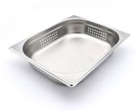 Maxima Gastronorm Bak - 1/2 GN - 6,5 cm Diep - RVS - Geperforeerd - 09367611