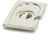 Maxima Gastronorm Deksel - 1/9 GN - RVS - met Uitsparing - 09367776