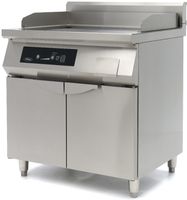 09371100 Inductie Grillplaat 700 - Glad en Gegroefd - 10000W - Dubbel - met Onderstel