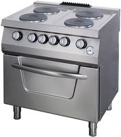 Maxima Heavy Duty Fornuis - 4 Pitten - Dubbel - 70 cm Diep - met Oven - Elektrisch - 09394997
