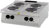 Maxima Heavy Duty Kookplaat - 4 Pitten - Dubbel - 70 cm Diep - Elektrisch - 09394998