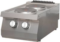 Maxima Heavy Duty Kookplaat - 2 Pitten - Enkel - 70 cm Diep - Elektrisch - 09395001