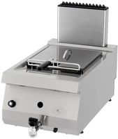 Maxima Heavy Duty Friteuse - 1 X 12 L - Enkel - 70 cm Diep - met Tapkraan - Gas - 09395002