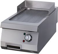 Maxima Heavy Duty Grillplaat - Gegroefd Chroom - Enkel - 70 cm Diep - Elektrisch - 09395048