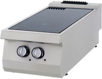 Maxima Heavy Duty Kookplaat - 2 Pitten - Infrarood - Enkel - 70 cm Diep - Elektrisch - 09398205