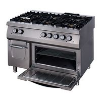 Maxima Premium Fornuis - 6 Pitten - Driedubbel - 90 cm Diep - Gas Incl. Elektrische Oven - 09398507