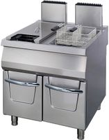 Maxima Premium Friteuse - 2 X 22 L - Dubbel -90 cm Diep - met Tapkraan - Gas - 09398606