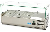 Maxima Opzetkoelvitrine - 95 cm - 3 X 1/3 GN Bakken - 09400317