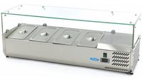 Maxima Opzetkoelvitrine - 120 cm - 4 X 1/3 GN Bakken - 09400320