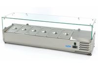 Maxima Opzetkoelvitrine - 140 cm - 6 X 1/3 GN Bakken - 09400323