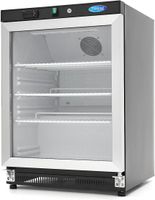 Maxima Koelkast - 200 L - Zwart - met Glazen Deur - 09405008