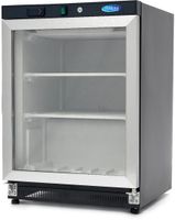 Maxima Vrieskast - 200 L - Zwart - met Glazen Deur - 09405009