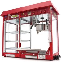 Maxima Popcorn Machine – 150 Gr – met Warmhoudvitrine - 09506006