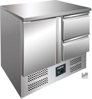 SARO Gekoelde Werkbank met Deur en Lades Model VIVIA S 901 S/S TOP 2x 1/2 GN - VIVIA S 901 S/S TOP 2X 1/2 GN