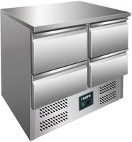 SARO Gekoelde Werkbank met Lades Model VIVIA S 901 S/S TOP 4 X 1/2