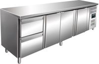 SARO Gekoelde Werkbank met 3 Deuren en 1x Set van 2 Lades Model KYLJA 4110 TN