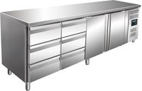 SARO Gekoelde Werkbank met 2 Deuren en 2x Set van 3 Lades Model KYLJA 4150 TN