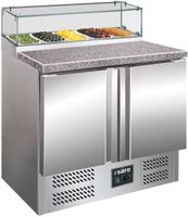 SARO Pizzawerkbank met Glasvitrine Model PS 200 G