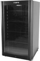 SARO Koelkast met Glazen Deur Zwart Model DK 90