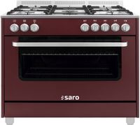 SARO Multifunctioneel Gasfornuis met Elektrische Oven Model TS95C61LVI Bordeaux - TS95C61LVI BORDEAUX