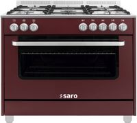 SARO Multifunctioneel Gasfornuis met Elektrische Oven Model TS95C61LVI Bordeaux - TS95C61LVI BORDEAUX