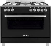 SARO Multifunctioneel Gasfornuis met Elektrische Oven Model TS95C61LNE Zwart - TS95C61LNE ZWART