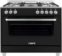 SARO Multifunctioneel Gasfornuis met Elektrische Oven Model TS95C61LNE Zwart - TS95C61LNE ZWART