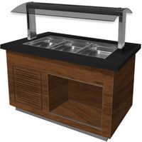 SARO Saladebar Model PREMIUM LINE SB K 130 Okkernoot - PREMIUM LINE- SB-K 130 OKKERNOOT