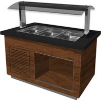 SARO Warm Buffet Model PREMIUM LINE SB H 130 Okkernoot - PREMIUM LINE SB-H 130 OKKERNOOT