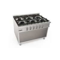 SARO Gasfornuis Open Onderbouw 6 Pits LQ Model LQ / CUG6BA