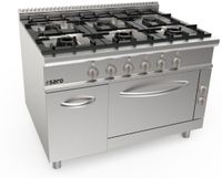 SARO Gasfornuis + Elektrische Oven 6 Branders LQ Model LQ / CUG6NE