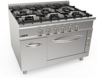 SARO Gasfornuis + Elektrische Oven 6 Branders LQ Model LQ / CUG6NE