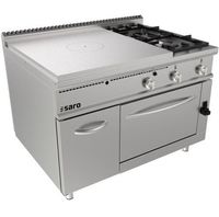 SARO Doorkookplaat Fornuis Gasoven + 2 Branders + Deur LQ Model LQ / TPG6LO