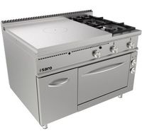 SARO Doorkookplaat Fornuis Elektrische Oven + 2 Branders + Deur LQ Model LQ / TPG6LE