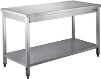 SARO Roestvaststalen Tafel Gedemonteerd met Legbord 600 mm Diepte 1500 Mm - 456-6015