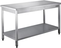 SARO Roestvaststalen Tafel Gedemonteerd met Legbord 700 mm Diepte 1600 Mm - 456-7020