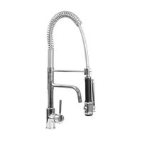 SARO Eengats Voorspoeldouche Zwart met Kraan VALENTINA