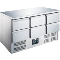 SARO Gekoelde Werkbank met 6 Lades Model ES 903 S/S TOP 0/6