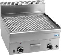SARO Gas Grillplaat Geribbeld Tafelmodel 600x600 Model GFT66R - 504-1140