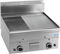 SARO Gas Grillplaat 1/2 Glad 1/2 Geribbeld 1000x600 Model GFT66LR