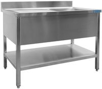 SARO Spoeltafel met 1 Wasbak Rechts 700 mm Diepte 1200 Mm - 700-2510R