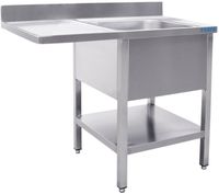 SARO Spoeltafel met 1 Wasbak Rechts 700 mm Diepte 1200 Mm - 700-2600R