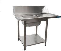 SARO Aanvoertafel voor Vaatwasser Links 1 Bak 1200 Mm - 700-3000L