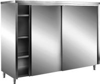 SARO RVS Opbergkasten met Schuifdeuren AISI 430 Plat Dak 1200x700 - 700-8105