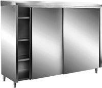 SARO RVS Opbergkasten met Schuifdeuren AISI 430 Schuin Dak 1800x700 - 700-8180